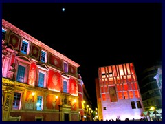 Murcia by night 17 - Palacio Episcopal and the New Town Hall, Plaza Cardenal Belluga